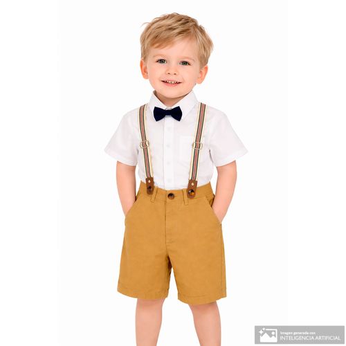 Conjunto de 4 piezas bicolor formal para niño