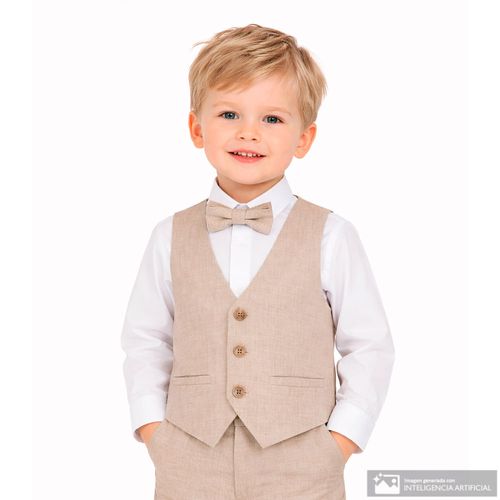 Conjunto de 3 piezas bicolor formal para niño