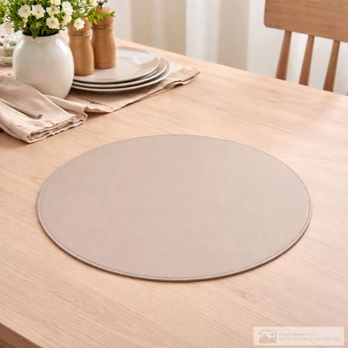 Mantel individual redondo de plástico para mesa 38 cm