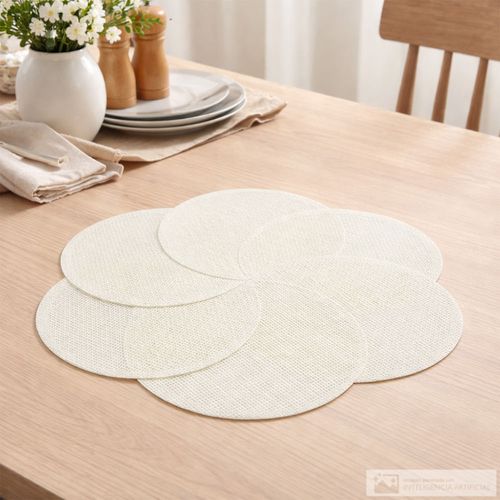 Individual con forma de flor de fibra natural para mesa 37 cm