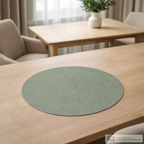 Mantel individual redondo de plástico para mesa 38 cm