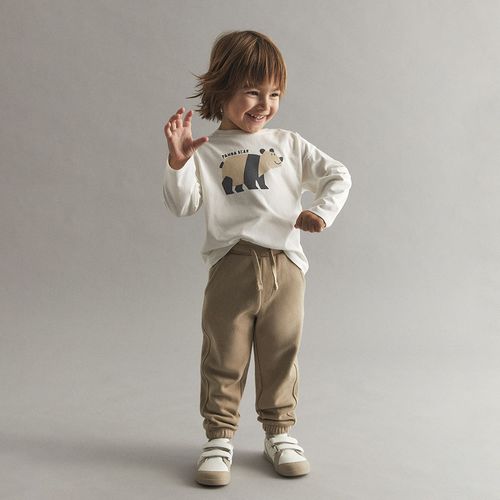 Camiseta blanca con estampado para bebé niño