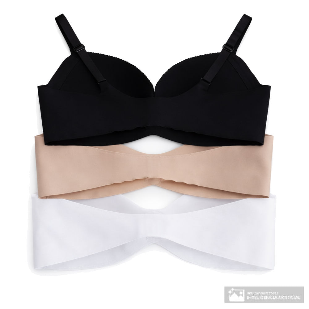Set de 3 brasieres sólidos Rene Rofe para mujer - Siman Costa Rica