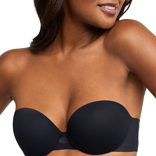 Brasier strapless Maindenform negro sólido para mujer
