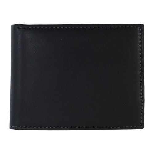 Billetera bifold Perry Ellis negra sólida para hombre