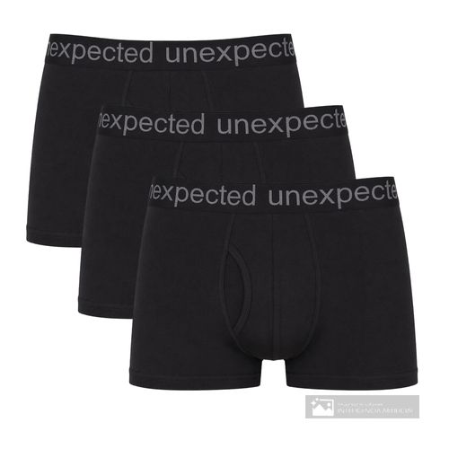 Pack de 3 bóxer briefs Unexpected negro sólidos para hombre