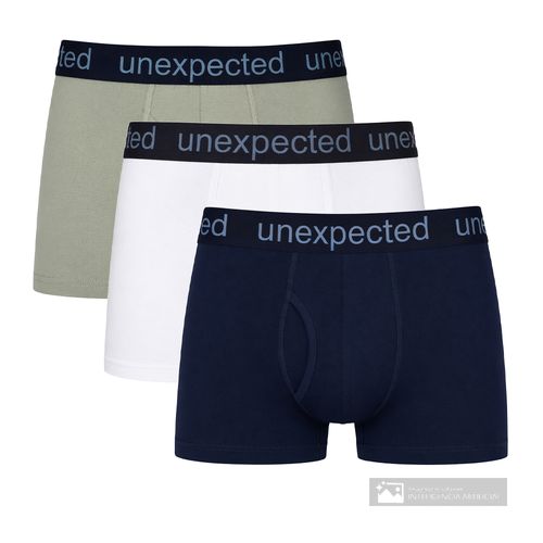 Pack de 3 bóxer briefs Unexpected multicolor sólido para hombre