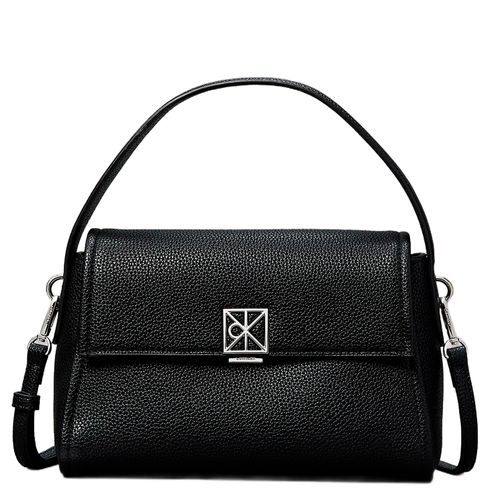 Cartera crossbody Calvin Klein Pebble color negro para mujer