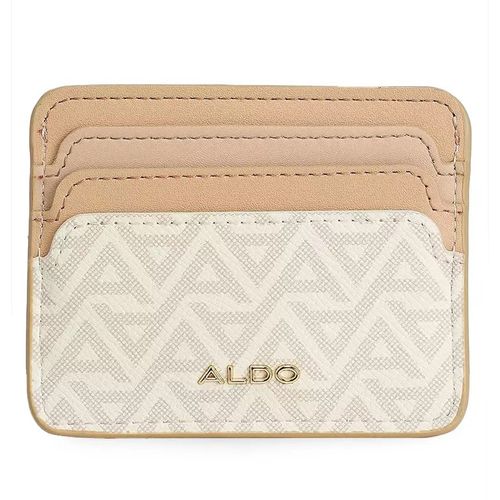 Tarjetero Aldo color beige para mujer