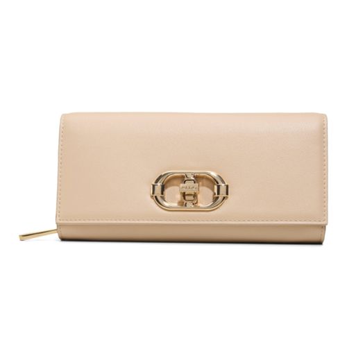 Billetera flap Aldo color beige para mujer