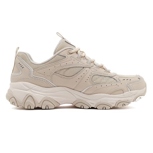 Zapato casual Skechers Dlite color beige para mujer