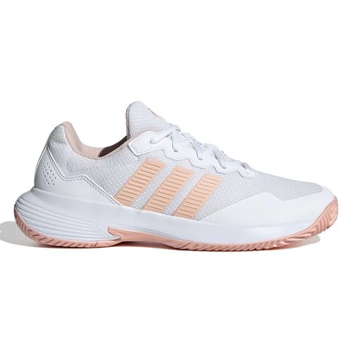 Zapato para tenis Adidas Gamecourt 2 color blanco/rosa para mujer