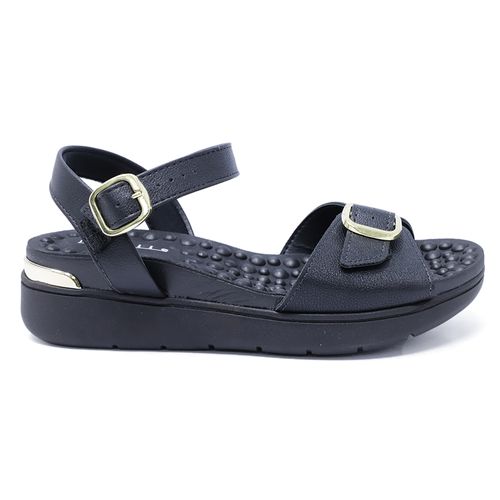 Sandalia casual Nicolle color negro para mujer