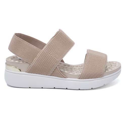 Sandalia casual Nicolle color nude para mujer