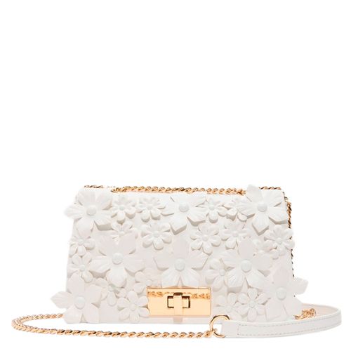 Cartera satchel Aldo color blanco para mujer
