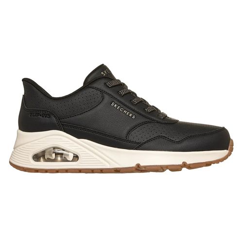Zapato casual Skechers UNO color negro para mujer
