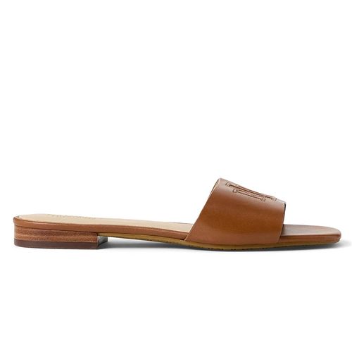 Sandalia casual Lauren color café para mujer