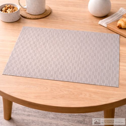 Individual rectangular de plástico con textura para mesa 30x45 cm