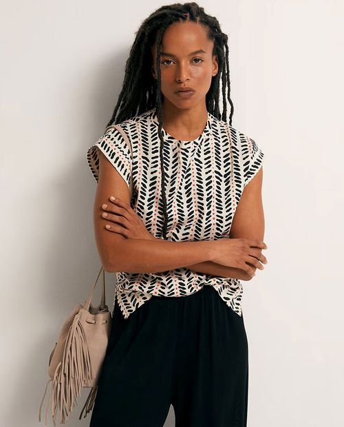 Camiseta Sfera multicolor estampada para mujer