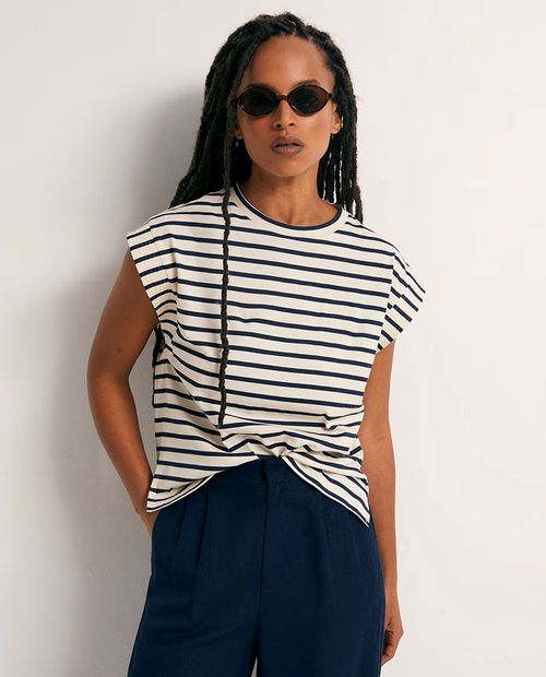 Camiseta Sfera bicolor rayada para mujer