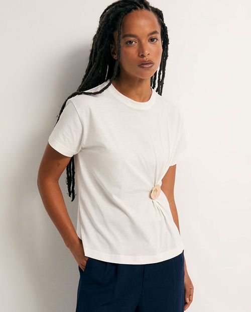 Camiseta Sfera blanca sólida para mujer