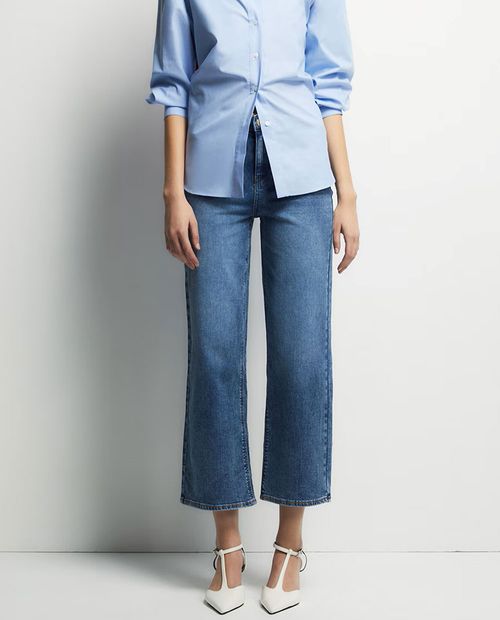 Jeans Sfera capri azul denim para mujer