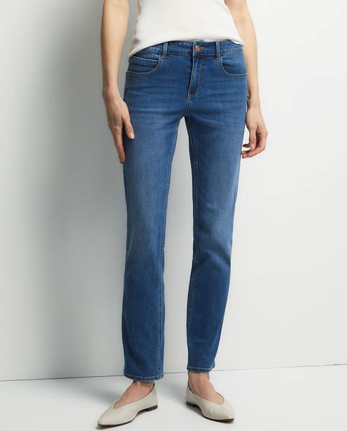 Jeans Sfera Straight azul denim para mujer
