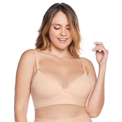 Brasier Laura beige sólido para mujer