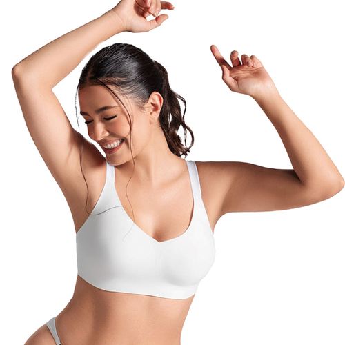 Brasier sin aro Laura blanco sólido para mujer