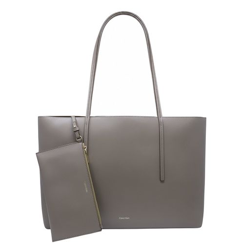 Cartera tote Calvin Klein logo color gris para mujer