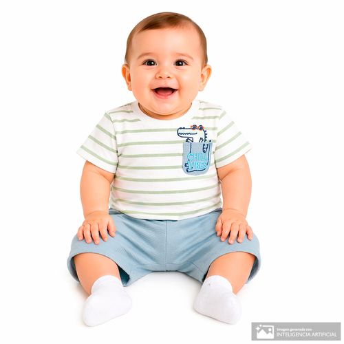 Conjunto de 2 piezas multicolor para bebé niño