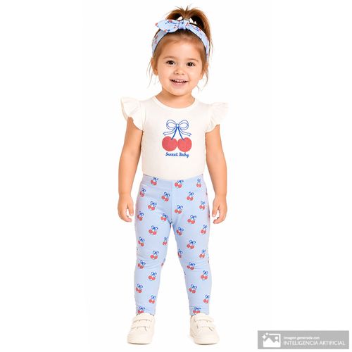 Conjunto de 3 piezas con estampado para bebé niña