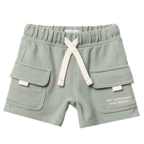 Short verde cargo para bebé niño