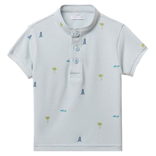 Camiseta celeste con estampado para bebé niño