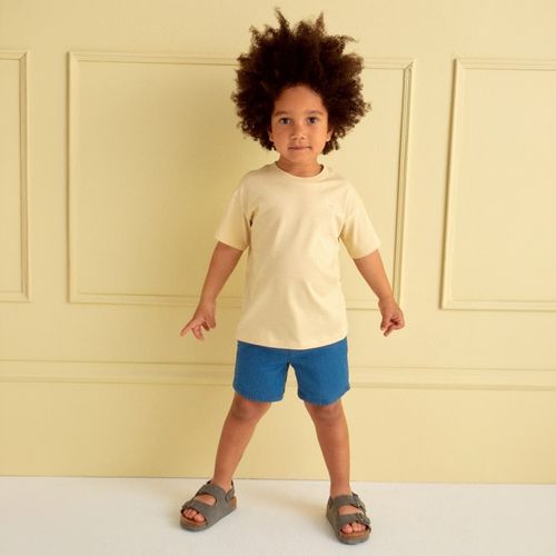 Short azul denim para bebé niño