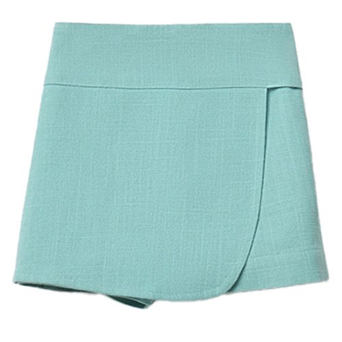 Falda short verde agua para niña