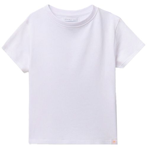Camiseta blanca sólida para niña