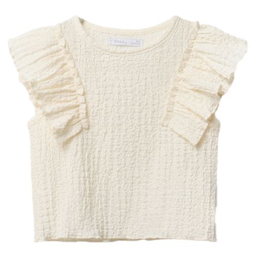 Blusa beige con textura para niña