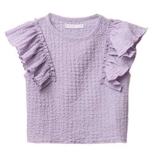 Blusa morada con textura para niña