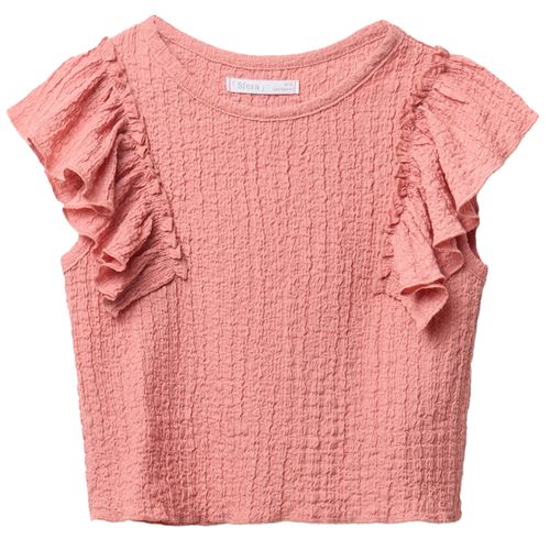 Blusa rosada con textura para niña