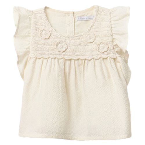 Blusa beige con textura para niña