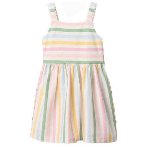 Vestido multicolor rayado para niña