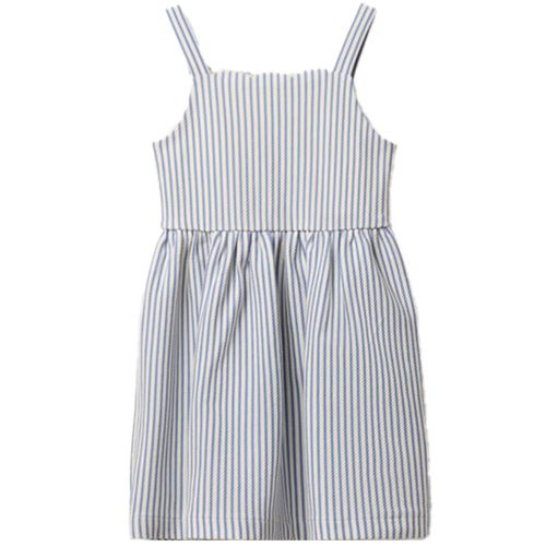 Vestido bicolor rayado para niña