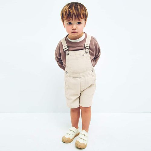 Overol beige para bebé niño