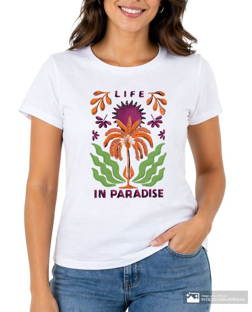 Camiseta Unexpected blanca estampada manga corta para mujer