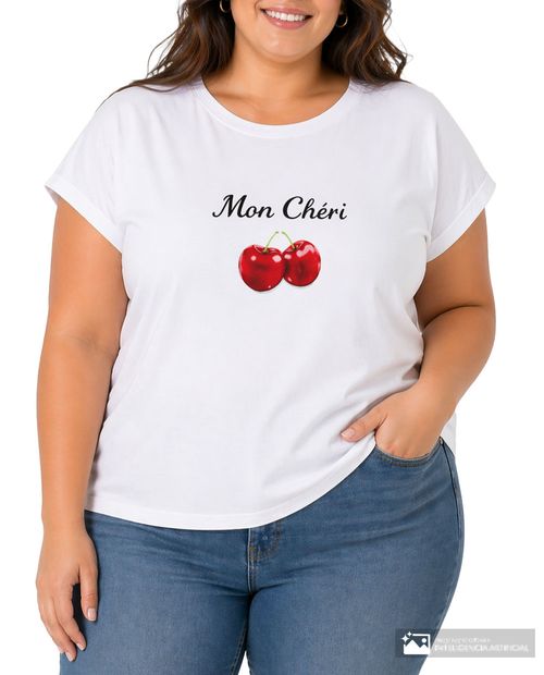 Camiseta Unexpected blanca estampada manga corta para mujer