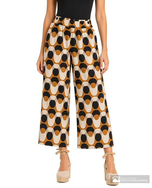 Pantalón Sabrina wide leg multicolor estampado para hombre