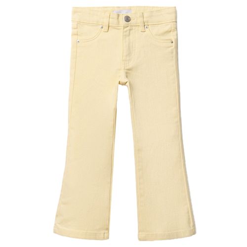 Jeans bootcut amarillo para niña