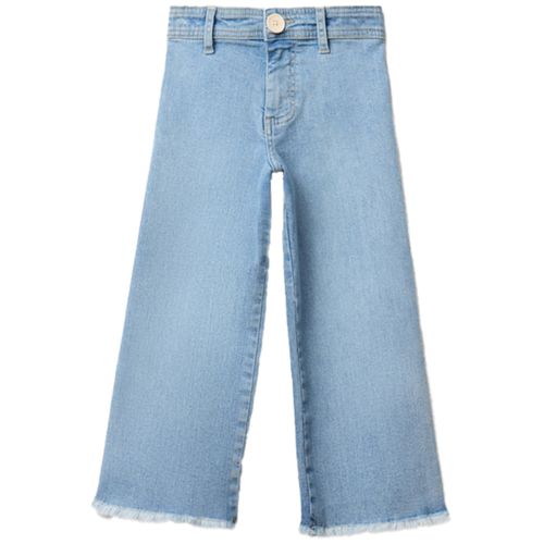 Jeans wide leg denim celeste para niña