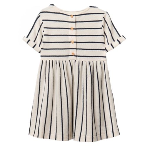 Vestido ivory rayado para niña
